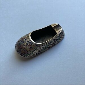 Vintage India Brass Slipper Ashtray